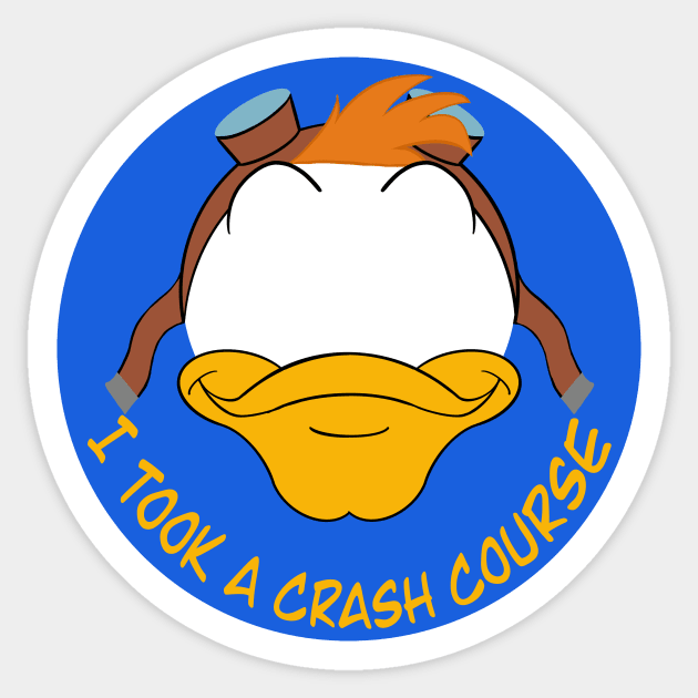 Launchpad McQuack - I took a crash course Sticker by Kale's Art